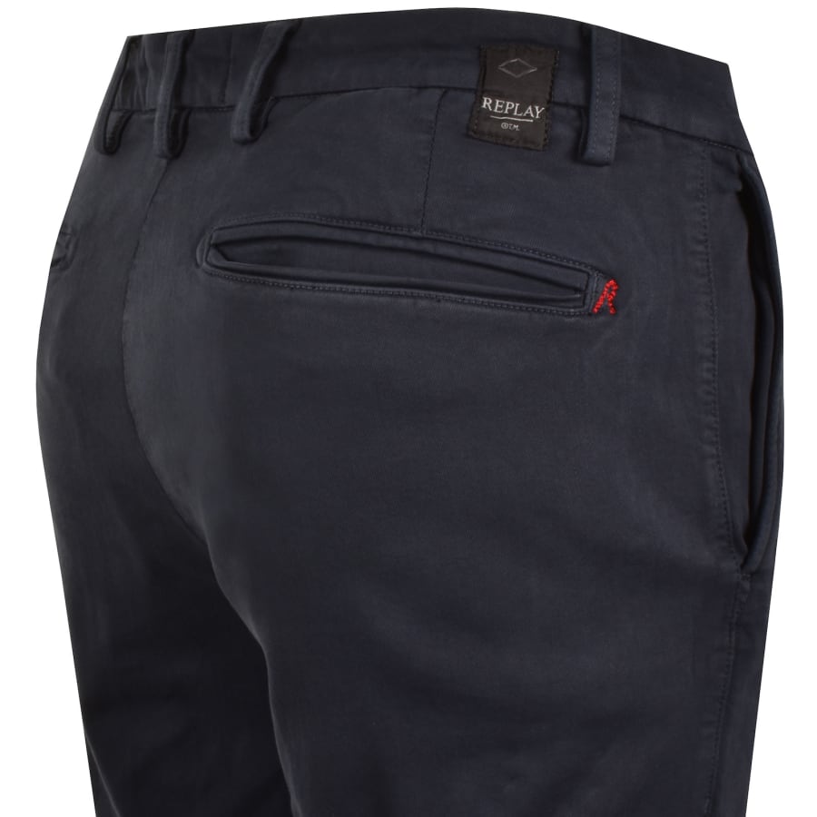 Image number 4 for Replay Benni Hyperflex Chino Jeans Navy