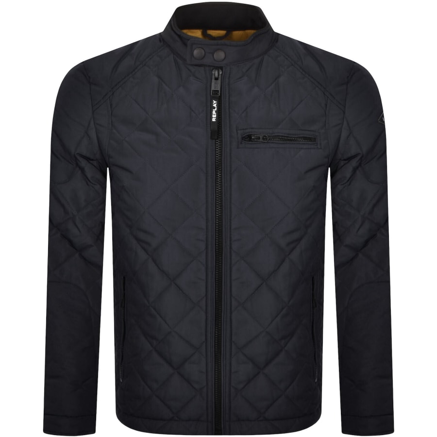 Image number 2 for Replay Padded Jacket Navy