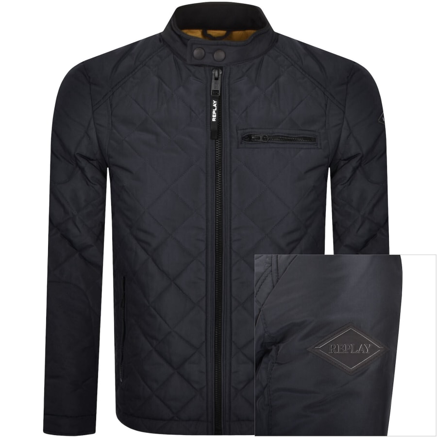 Image number 1 for Replay Padded Jacket Navy