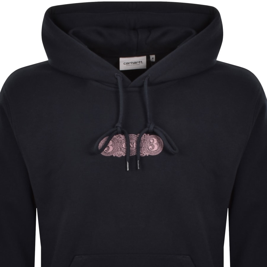 Image number 3 for Carhartt WIP 3 One 3 Hoodie Deep Night Blue