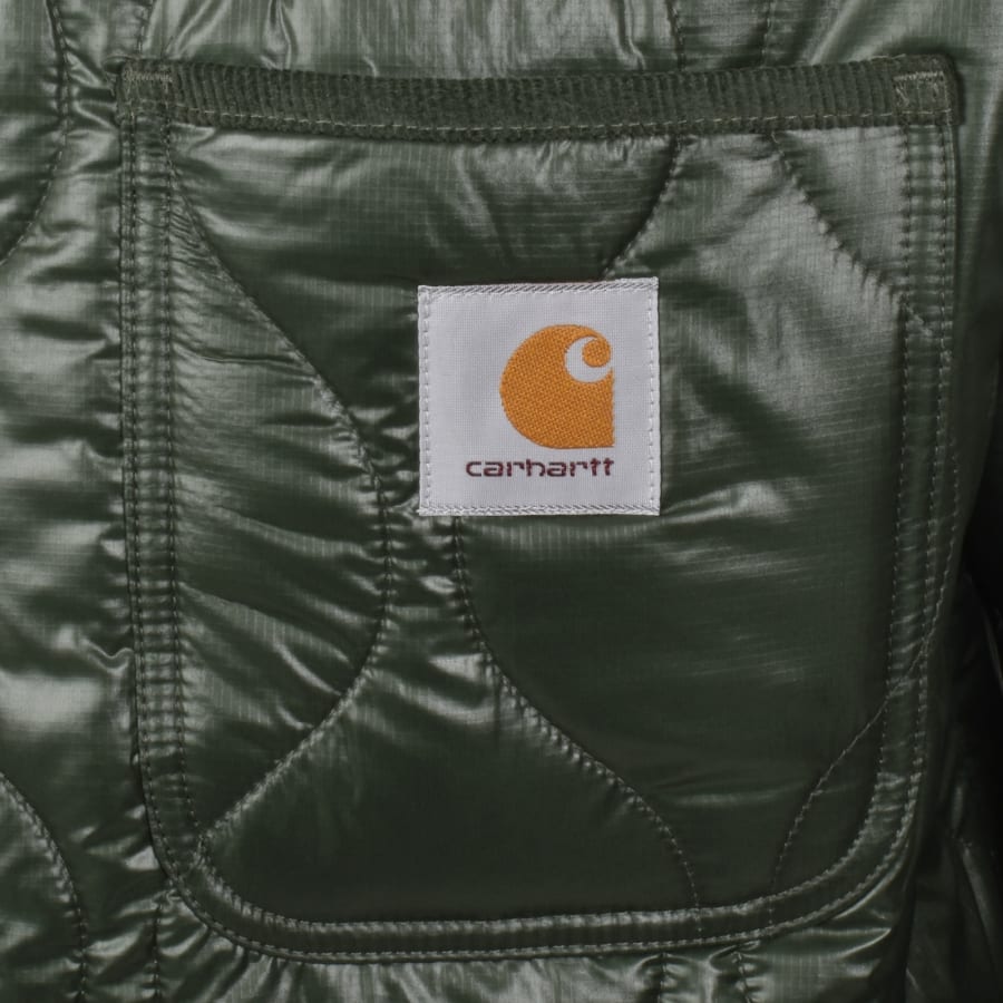 Image number 3 for Carhartt WIP Oscar Chore Liner Jacket Green