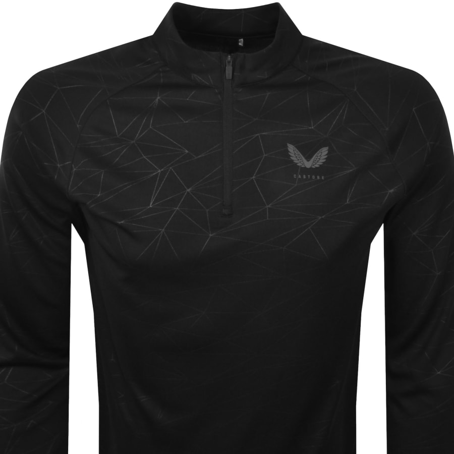Image number 2 for Castore Lightweight Quarter Zip T Shirt Black