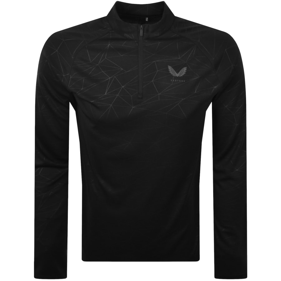 Image number 1 for Castore Lightweight Quarter Zip T Shirt Black