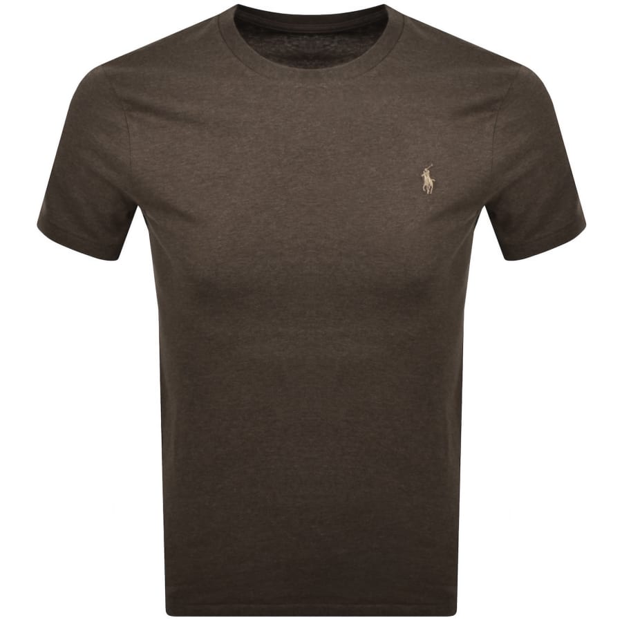 Image number 1 for Ralph Lauren Short Sleeve Slim Fit T Shirt Brown
