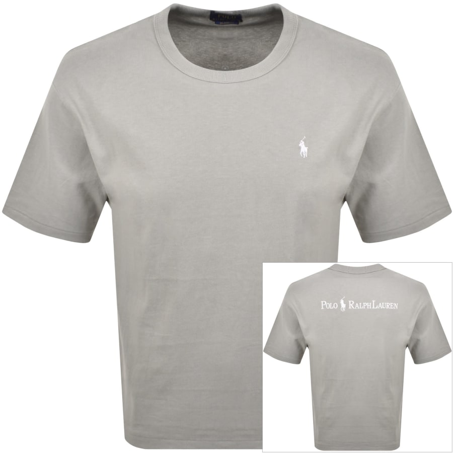 Image number 1 for Ralph Lauren Logo Crew Neck T Shirt Grey