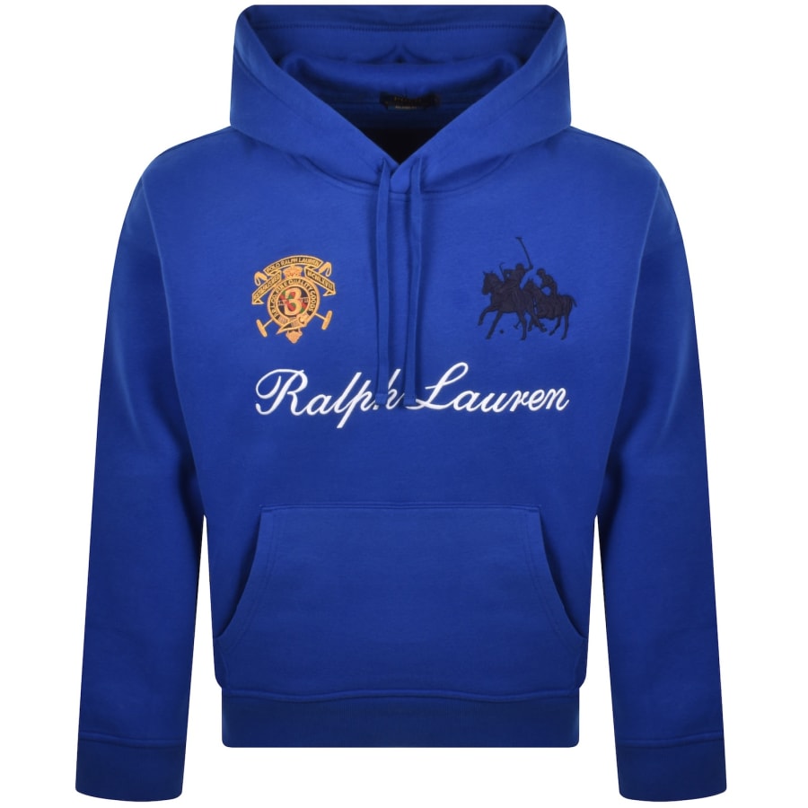 Image number 2 for Ralph Lauren Logo Hoodie Blue