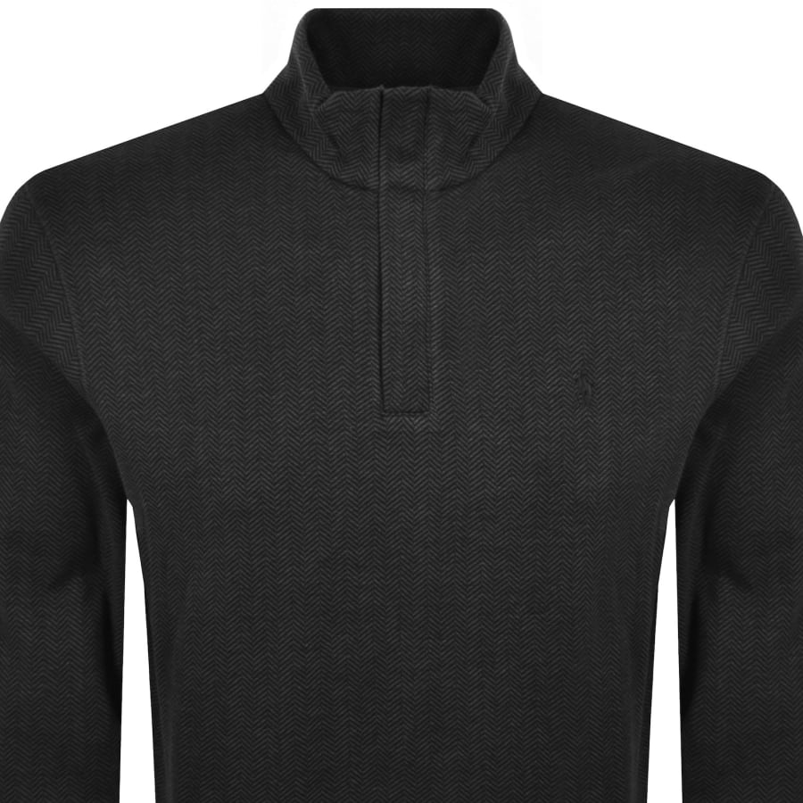 Image number 2 for Ralph Lauren Quarter Zip Sweatshirt Grey
