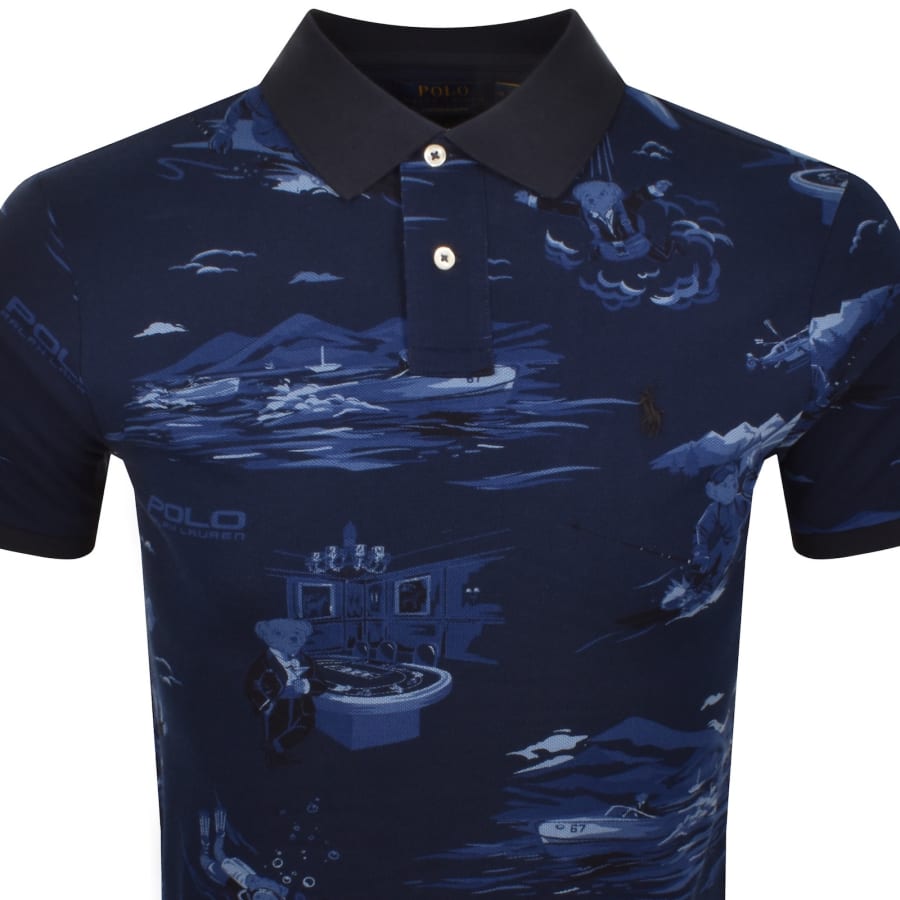 Image number 2 for Ralph Lauren Spy Bear Graphic Polo Blue