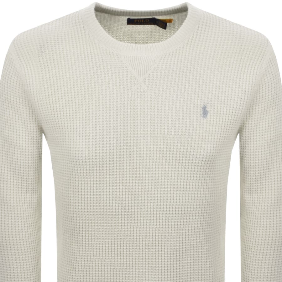Image number 2 for Ralph Lauren Crew Neck Knit Jumper Cream