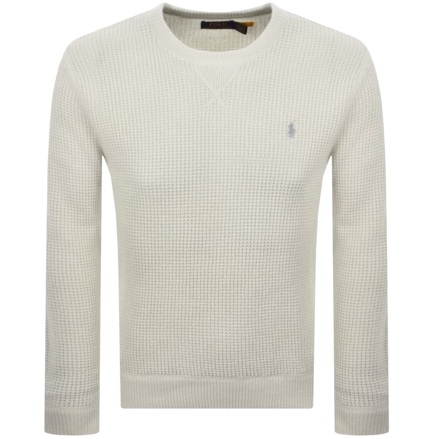 Image number 1 for Ralph Lauren Crew Neck Knit Jumper Cream