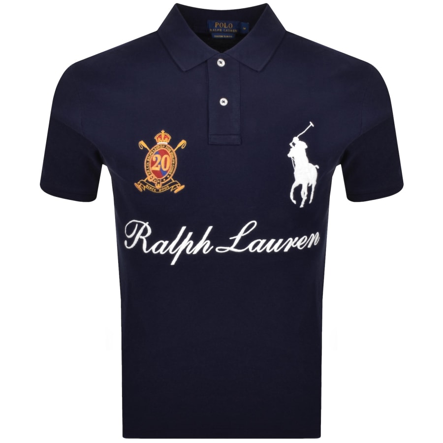 Image number 1 for Ralph Lauren Slim Fit Polo T Shirt Cruise Navy