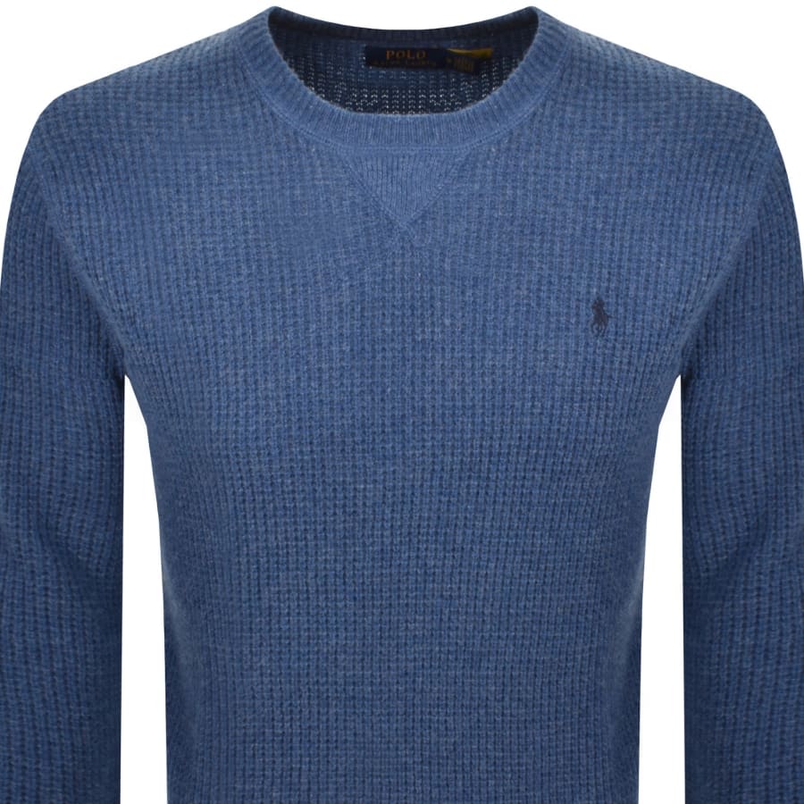 Image number 2 for Ralph Lauren Crew Neck Knit Jumper Blue