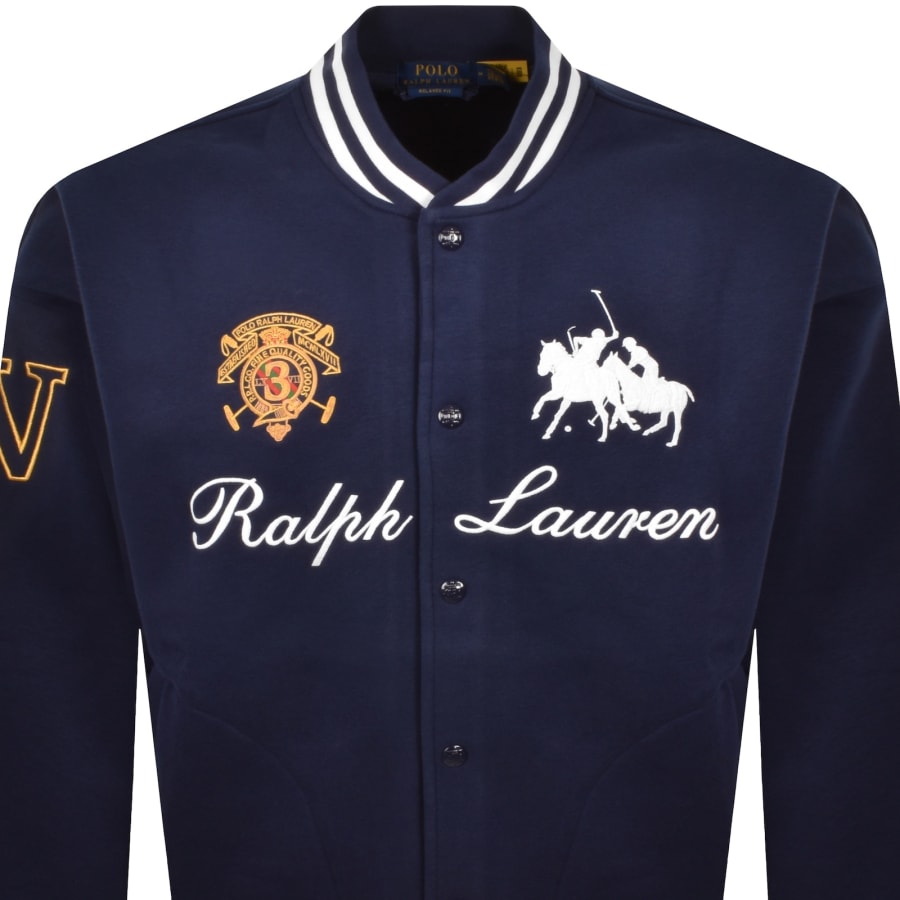 Image number 3 for Ralph Lauren Bomber Sweatshirt Navy