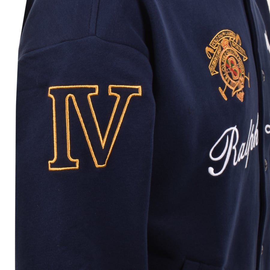 Image number 5 for Ralph Lauren Bomber Sweatshirt Navy