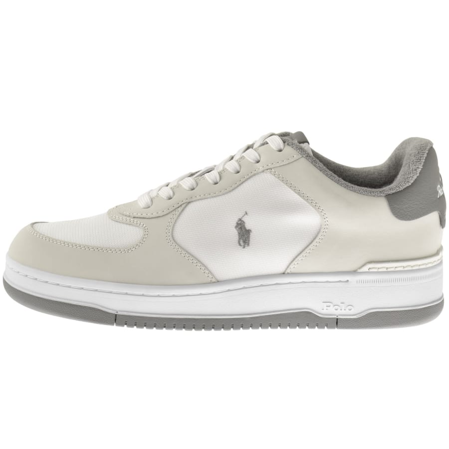 Image number 1 for Ralph Lauren Masters Court Trainers White
