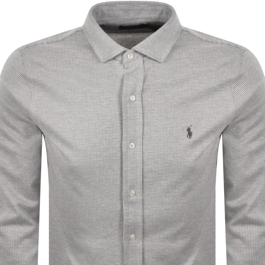 Image number 2 for Ralph Lauren Puppytooth Print Shirt Cream