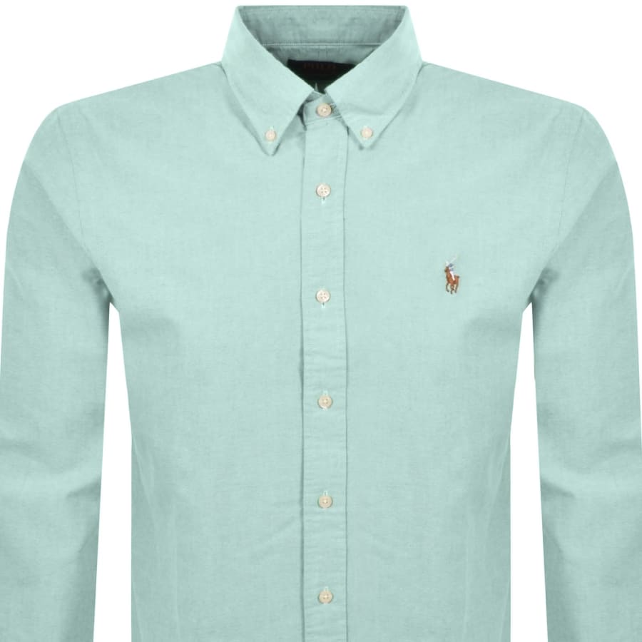 Image number 2 for Ralph Lauren Long Sleeve Shirt Emerald Green