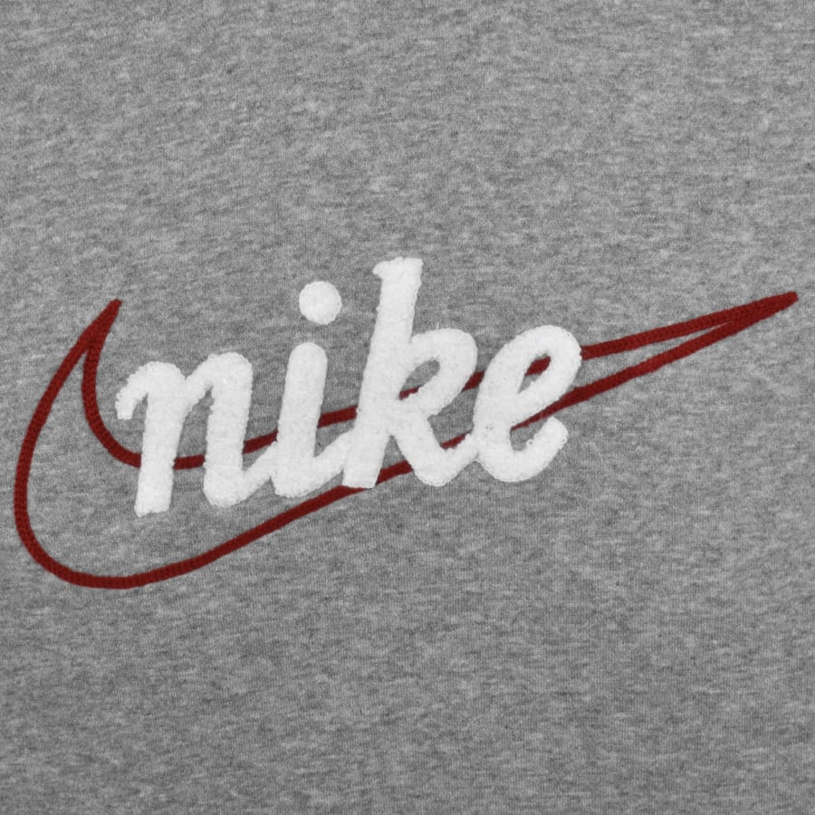 Image number 3 for Nike Club Brushed Hoodie Grey