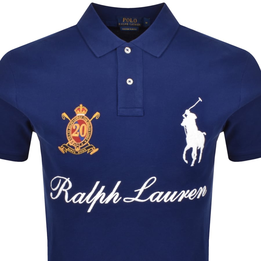 Image number 2 for Ralph Lauren Slim Fit Polo T Shirt Blue