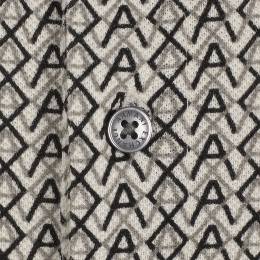 Image number 3 for Armani Exchange Logo Polo T Shirt Cream