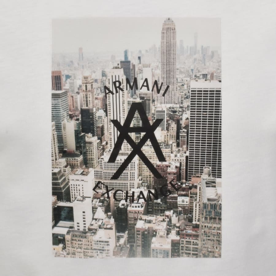 Image number 3 for Armani Exchange Crew Neck T Shirt Off White
