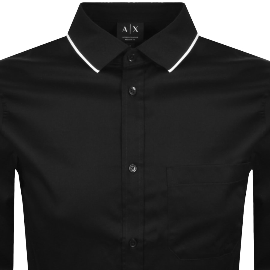 Image number 2 for Armani Exchange Long Sleeve Shirt Black