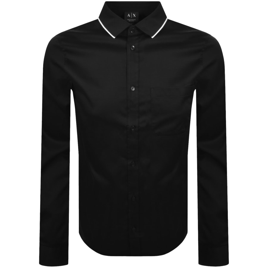 Image number 1 for Armani Exchange Long Sleeve Shirt Black
