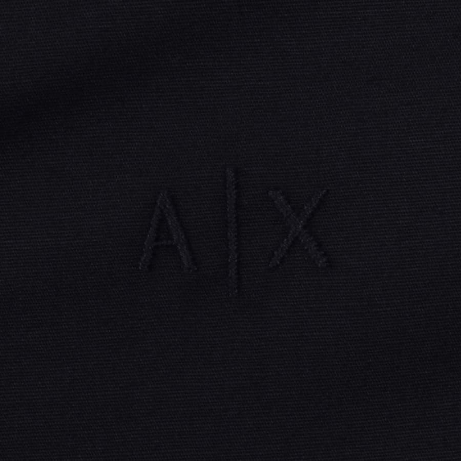 Image number 3 for Armani Exchange Long Sleeve Slim Shirt Navy