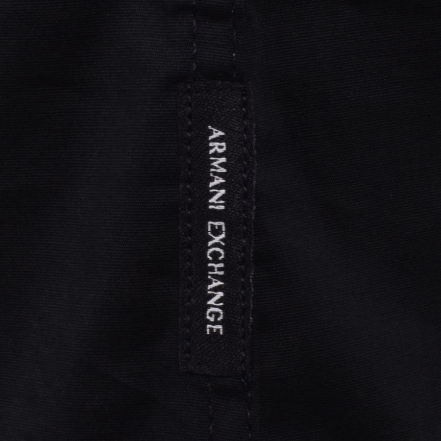 Image number 4 for Armani Exchange Long Sleeve Slim Shirt Navy