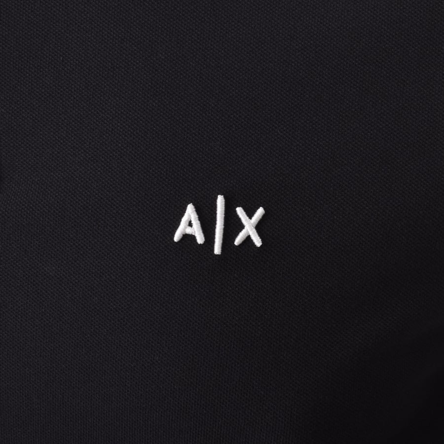 Image number 3 for Armani Exchange Long Sleeved Polo Navy