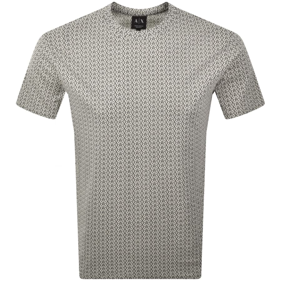 Image number 1 for Armani Exchange Crew Neck T Shirt Cream