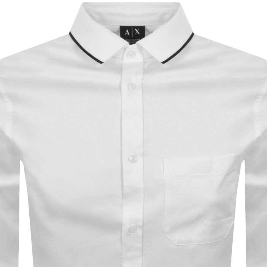 Image number 2 for Armani Exchange Long Sleeve Shirt White