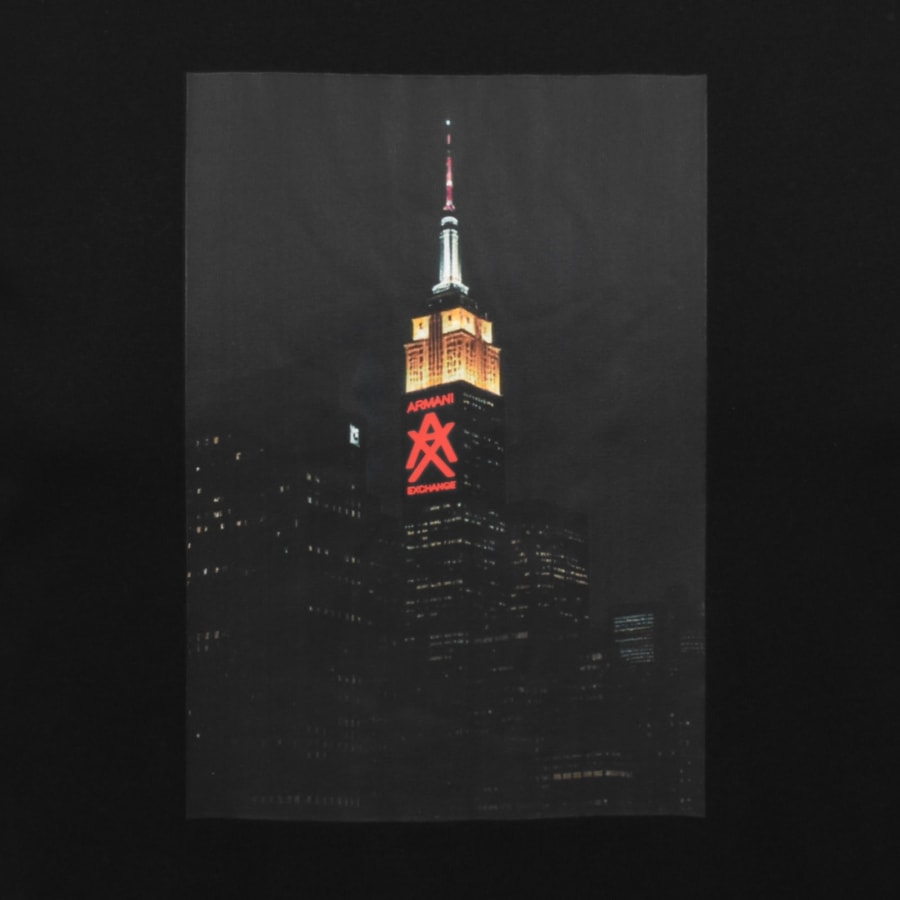 Image number 3 for Armani Exchange Crew Neck T Shirt Black