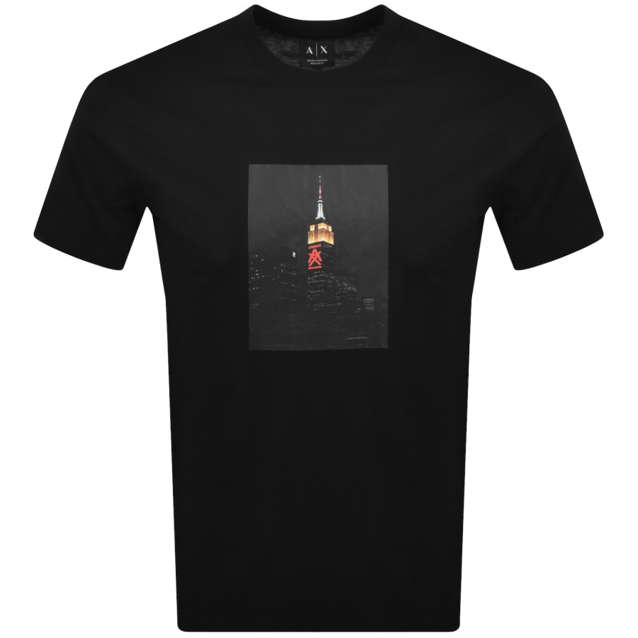 Image number 1 for Armani Exchange Crew Neck T Shirt Black