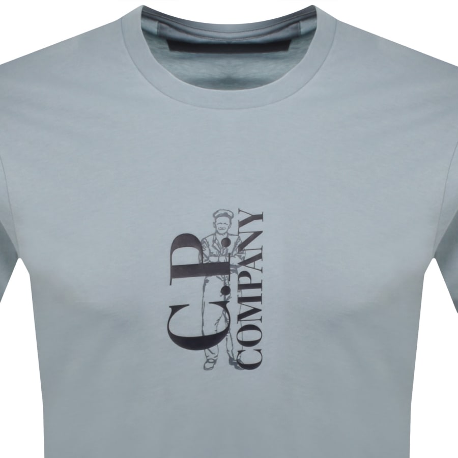 Image number 2 for CP Company Logo T Shirt Blue
