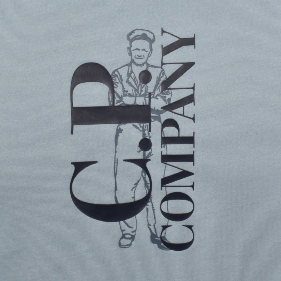 Image number 3 for CP Company Logo T Shirt Blue
