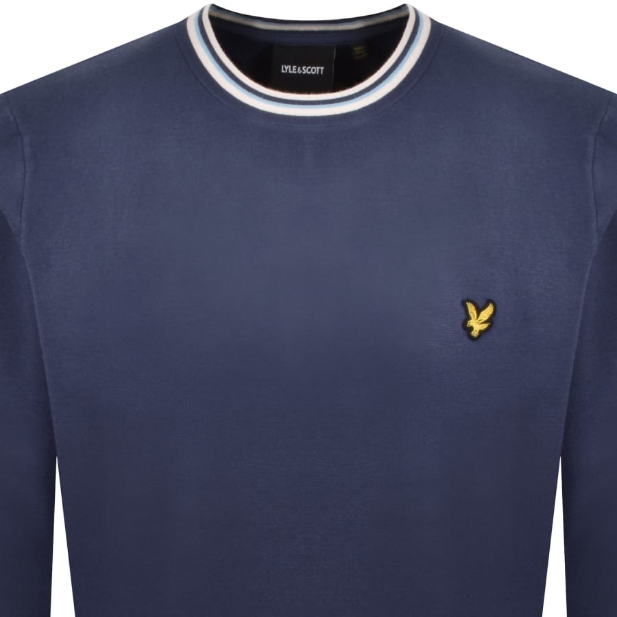 Image number 2 for Lyle And Scott Tipped Sweatshirt Navy