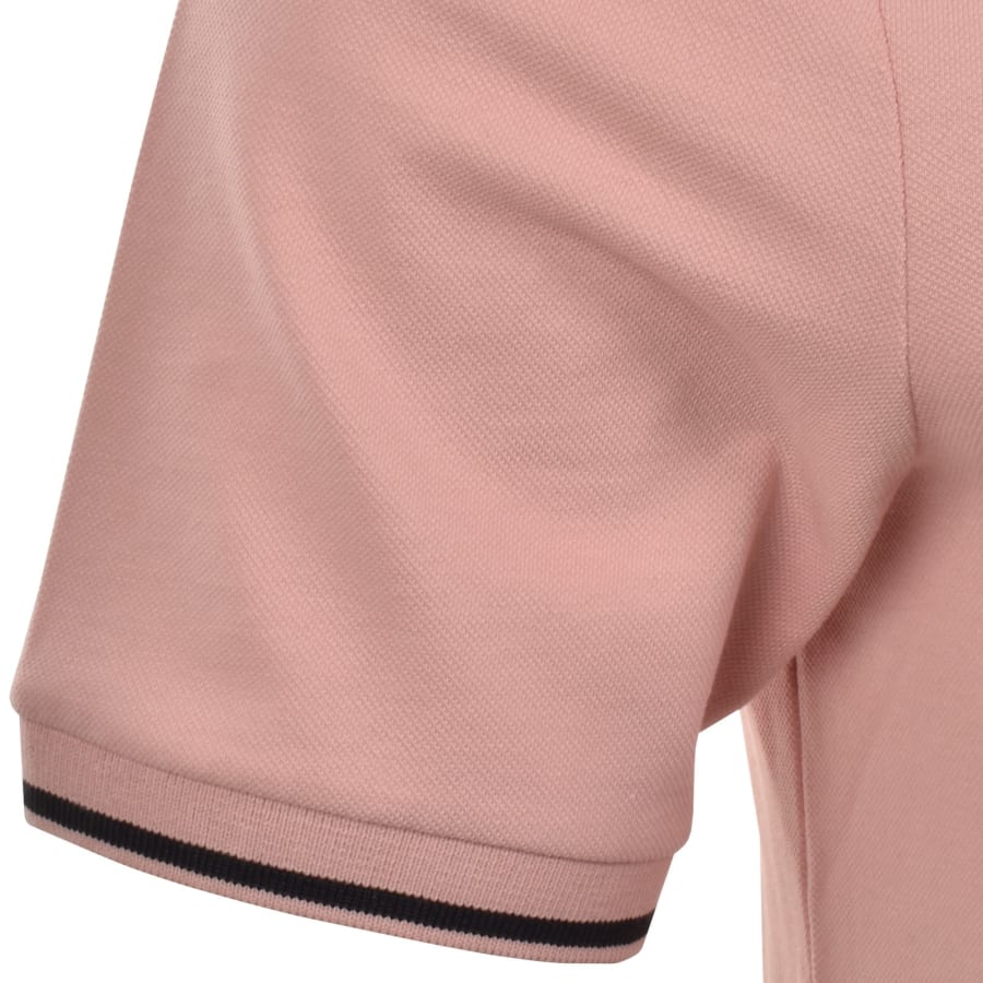 Image number 5 for Lyle And Scott Tipped Polo T Shirt Pink