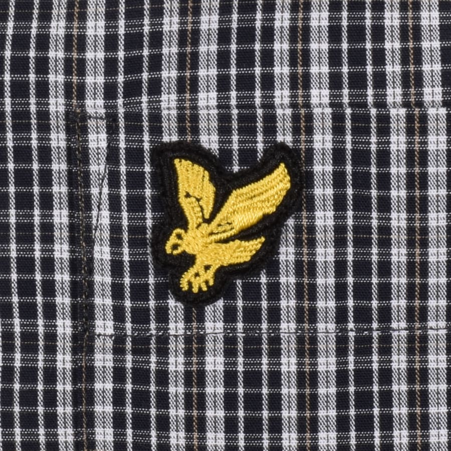 Image number 3 for Lyle And Scott Grid Check Shirt Navy