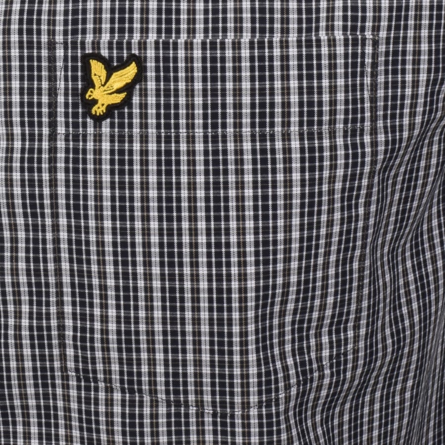 Image number 4 for Lyle And Scott Grid Check Shirt Navy