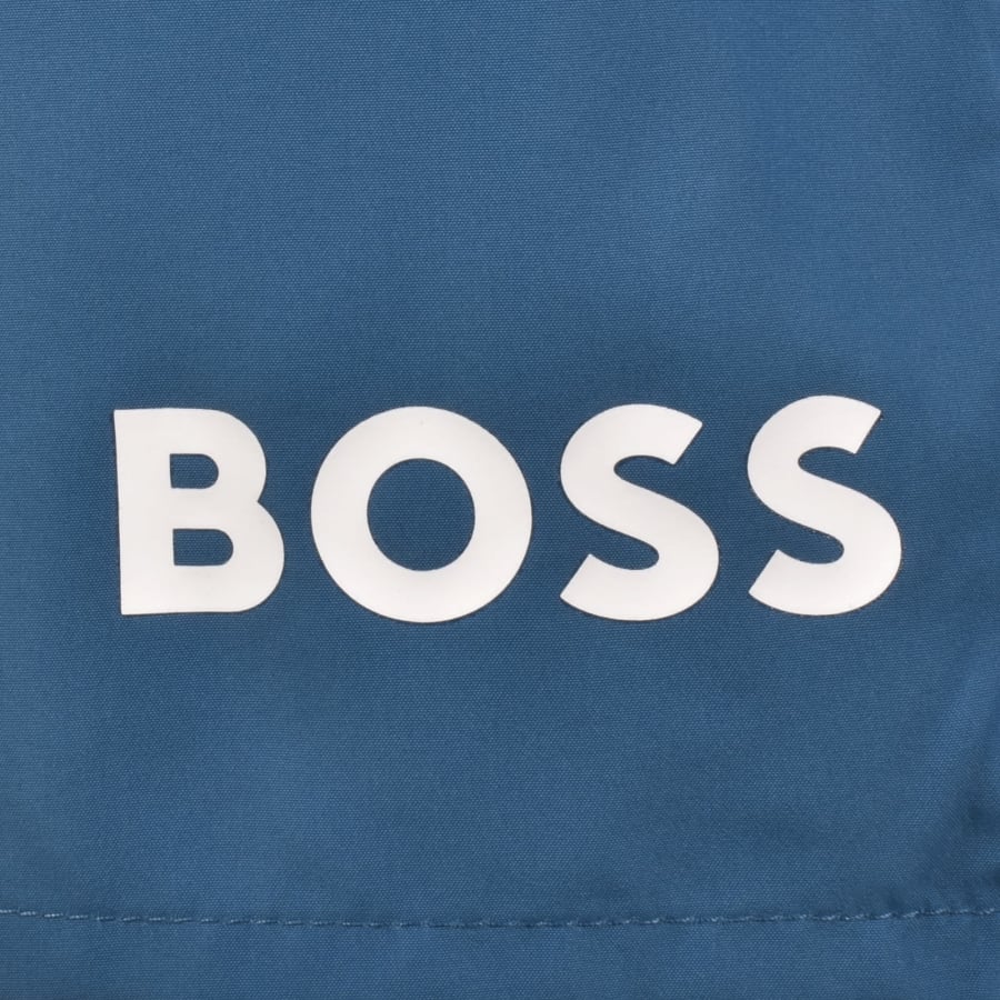 Image number 3 for BOSS Starfish Swim Shorts Aqua Blue