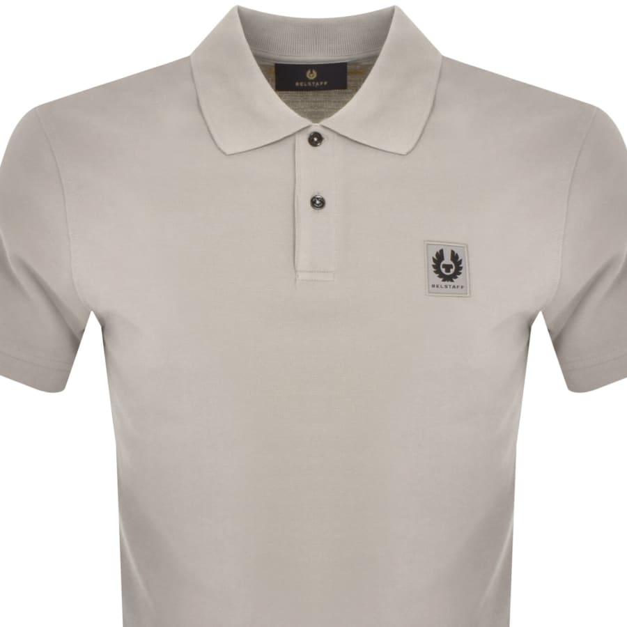 Image number 2 for Belstaff Short Sleeve Polo T Shirt Grey