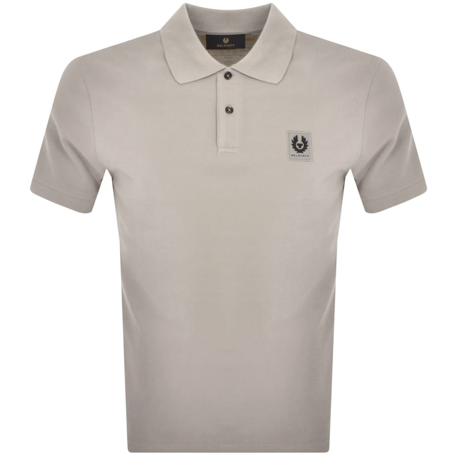Image number 1 for Belstaff Short Sleeve Polo T Shirt Grey
