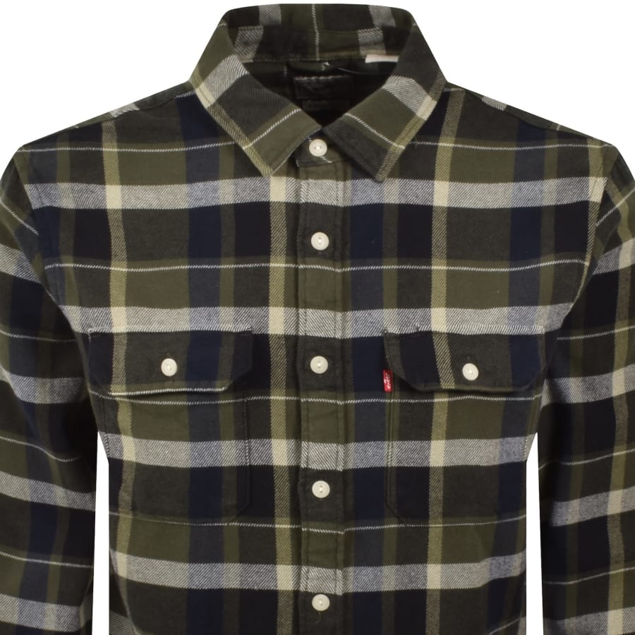 Image number 2 for Levis Jackson Worker Long Sleeve Shirt Green
