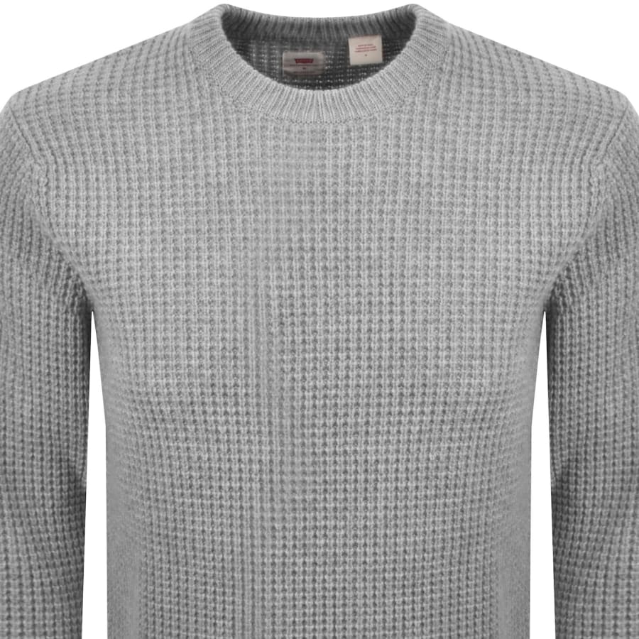 Image number 2 for Levis Wool Blend Knit Jumper Grey Heather