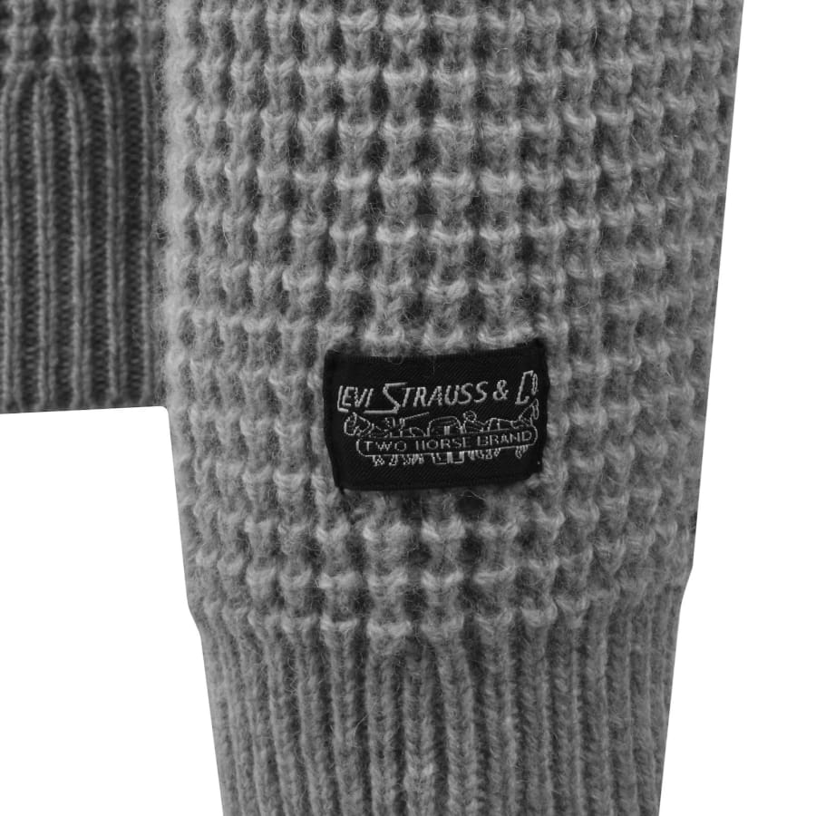 Image number 3 for Levis Wool Blend Knit Jumper Grey Heather