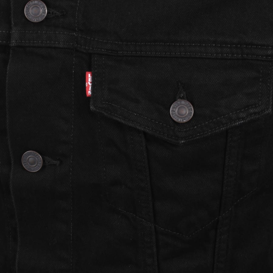 Image number 3 for Levis Trucker Denim Jacket Black