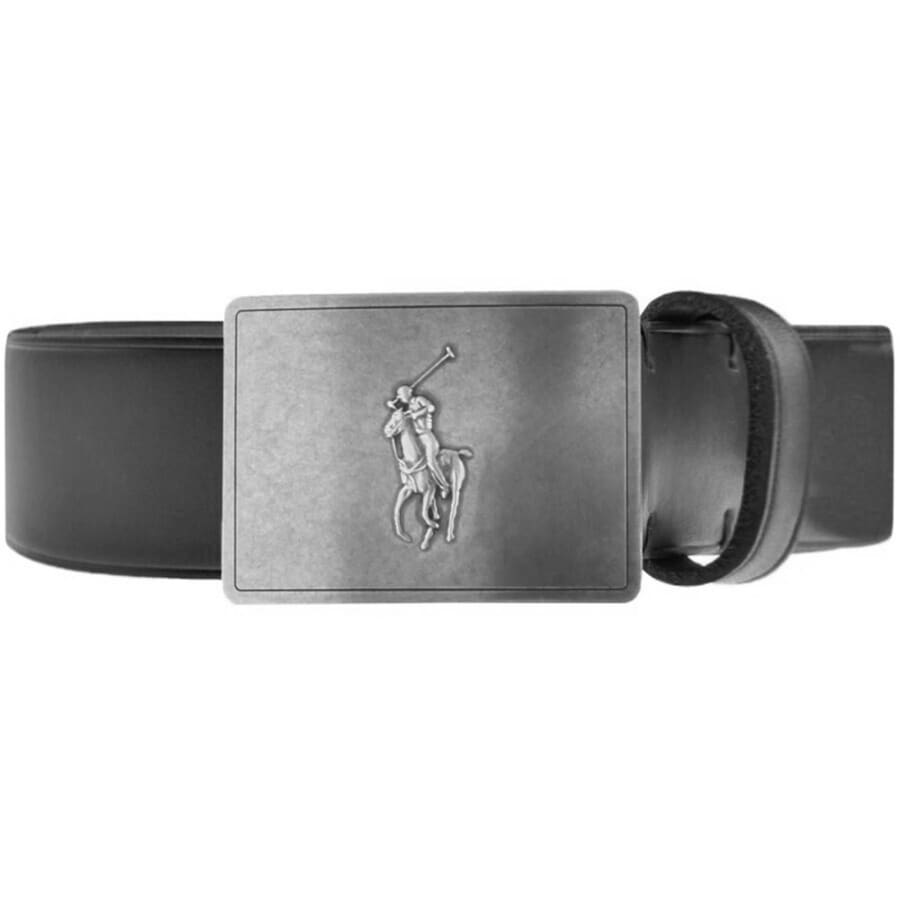 Image number 1 for Ralph Lauren Plaque Casual Belt Black