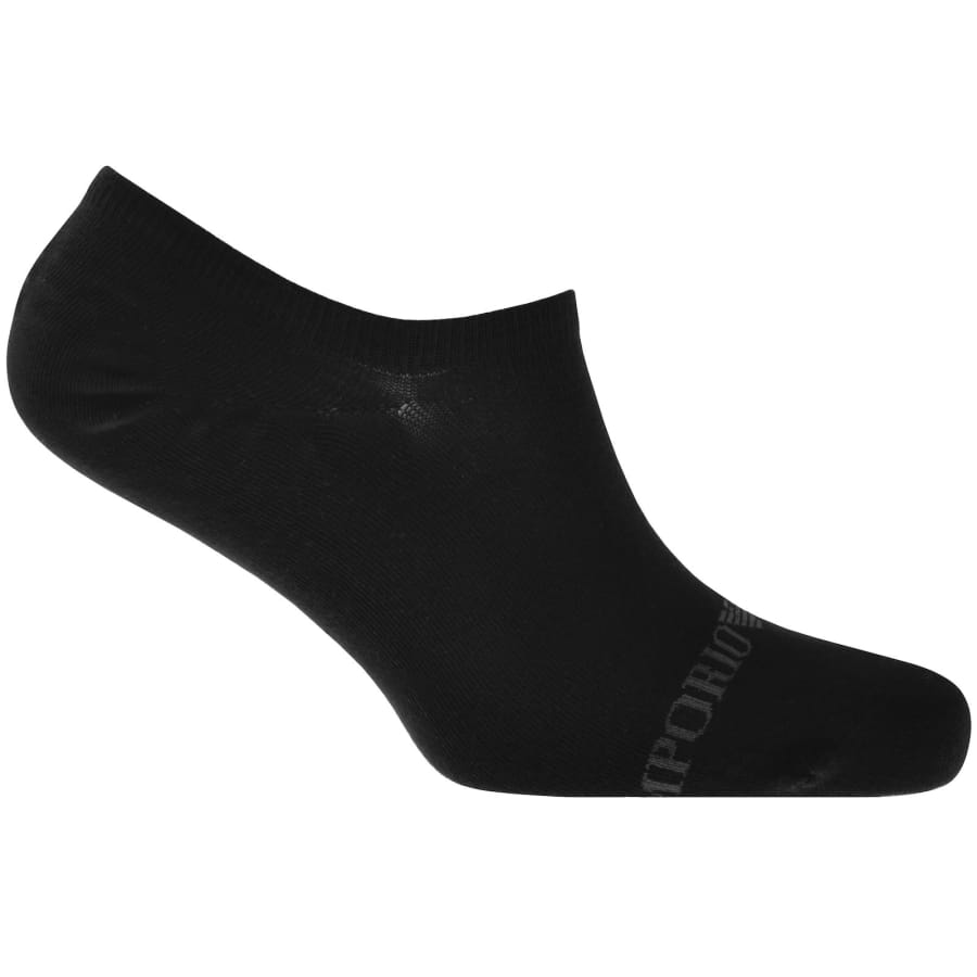 Image number 3 for Emporio Armani 3 Pack Low Cut Socks Black