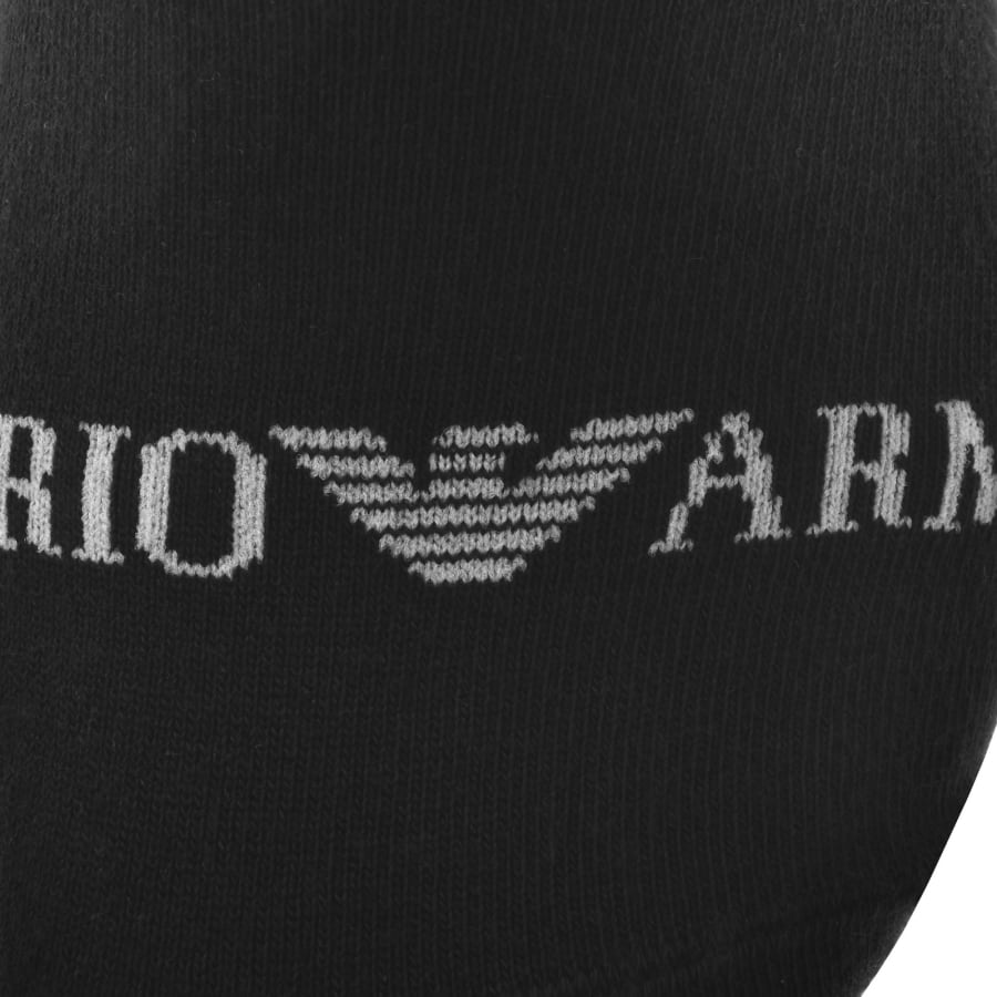 Image number 5 for Emporio Armani 3 Pack Low Cut Socks Black